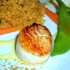 Noix de St jacques rôties polenta façon couscous